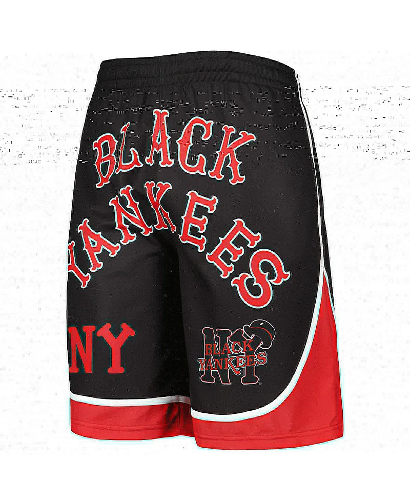 Men's Stitches Black Black Yankees Shorts