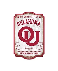 Wincraft Oklahoma Sooners 11" x 17" College Vault Vintage-Inspired Wood Sign