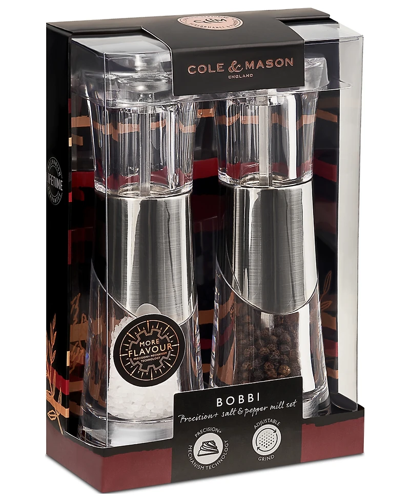 Cole & Mason 2 Piece Salt and Pepper Mill Bobbi Gift Set