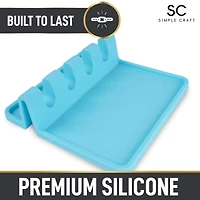 Silicone Utensil Rest with Drip Pad for Multiple Utensils