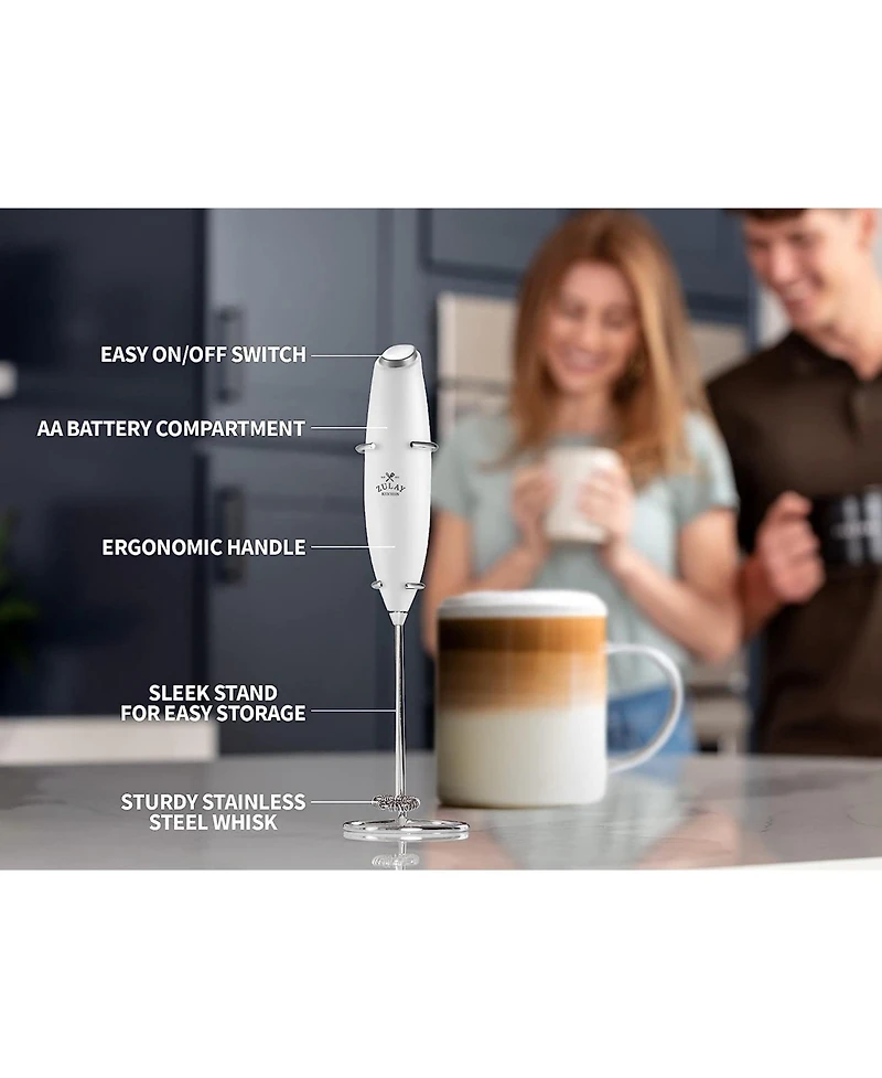 Powerful Milk Frother Handheld Foam Whisk Drink Mixer