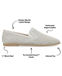 Journee Collection Women's Lucie Perforated Slip On Loafers