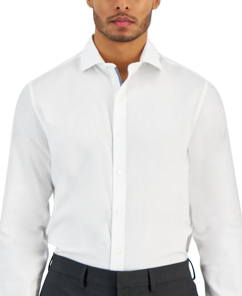 Bar Iii Men's Slim-Fit Diamond Dobby Dress Shirt, Created for Macy's