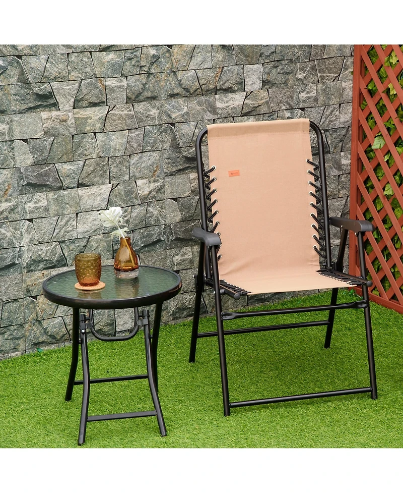 Outsunny Folding Suspension Chair for Patio & Camping,