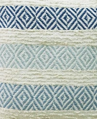 Vibhsa Linden Street Handwoven Dobby Weave Textured Stripe Decorative Pillow, 20" x 20"
