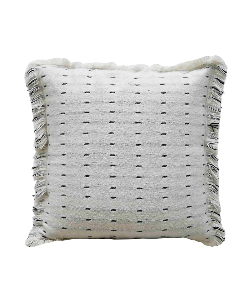 Closeout! Vibhsa Linden Street Layered Handwoven Super Soft Decorative Pillow, 20" x 20"
