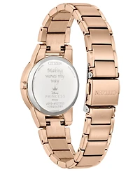Citizen Eco-Drive Women's Disney Princess Ariel Rose Gold-Tone Stainless Steel Bracelet Watch 30mm Gift Set
