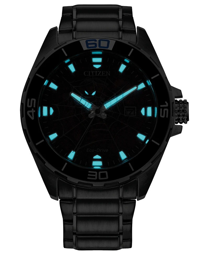 Citizen Eco-Drive Men's Marvel Spider-Man Stainless Steel Bracelet Watch 44mm