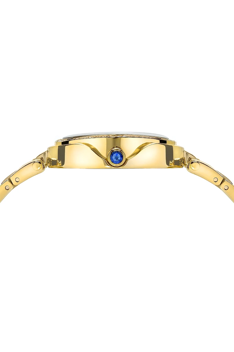 Porsamo Bleu Women's South Sea Oval Crystal Stainless Steel Bracelet Watch 106BSSO