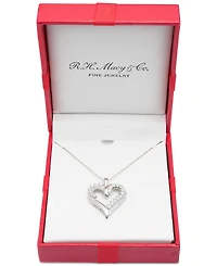 Diamond Open Heart 18" Pendant Necklace (1/2 ct. t.w.) , Created for Macy's