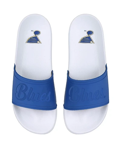 Women's Foco St. Louis Blues Script Wordmark Slide Sandals