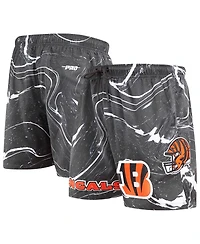 Men's Pro Standard Black Cincinnati Bengals Allover Marble Print Shorts