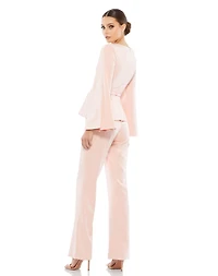 Mac Duggal Women's Ieena Long Sleeve Pant Suit