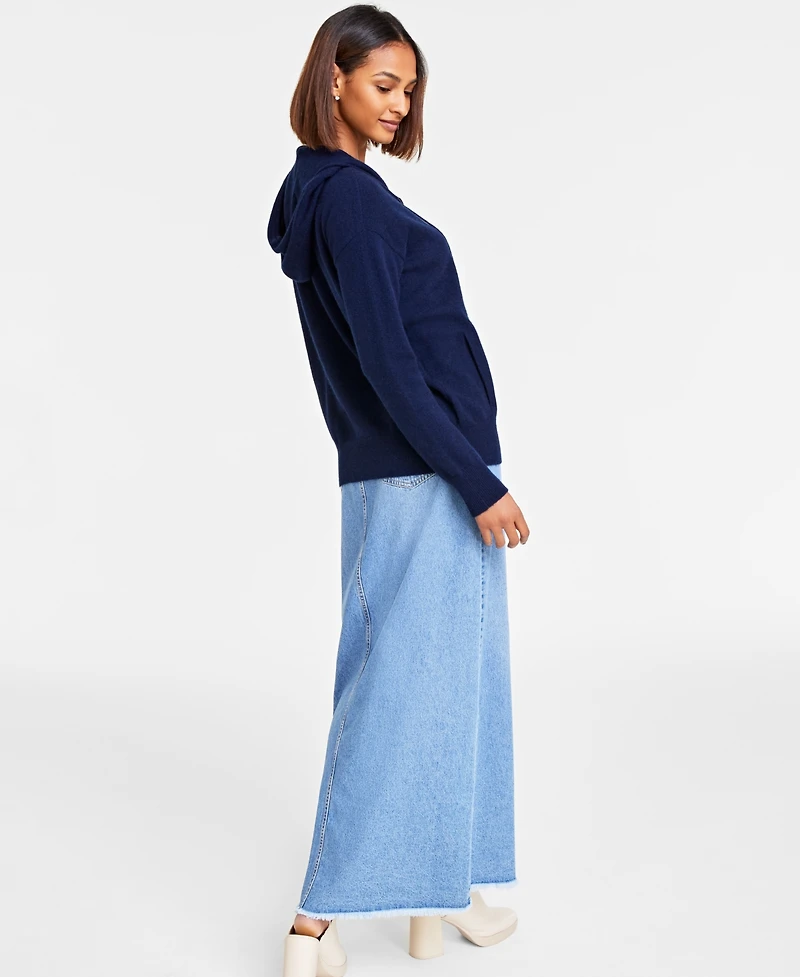 Charter Club Petite 100% Cashmere Zip Hoodie, Created for Macy's