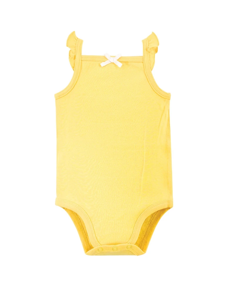 Touched by Nature Baby Girls 5Pk Natural Sleeveless Bodysuits