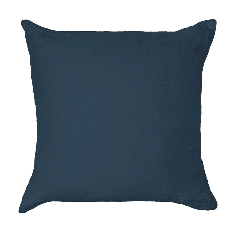 26" x French Linen Euro Pillow with removable Sham