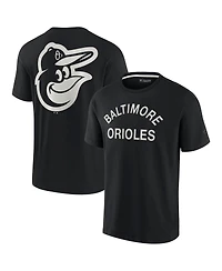 Men's and Women's Fanatics Signature Black Baltimore Orioles Super Soft Short Sleeve T-shirt