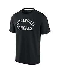 Men's and Women's Fanatics Signature Black Cincinnati Bengals Super Soft Short Sleeve T-shirt