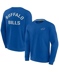 Men's and Women's Fanatics Signature Royal Buffalo Bills Super Soft Pullover Crew Sweatshirt