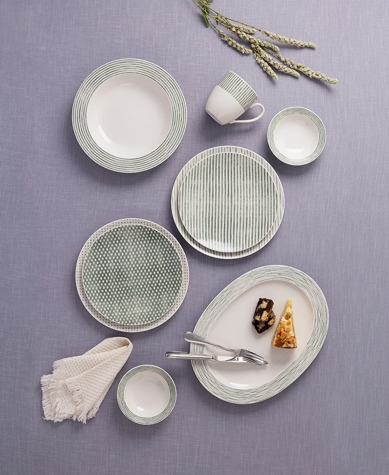Noritake Hammock Dots Coupe Salad Plates, Set of 4