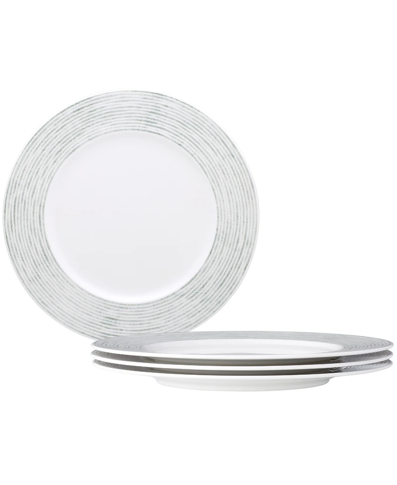 Noritake Hammock "Stripes" Rim Dinner Plates, Set of 4