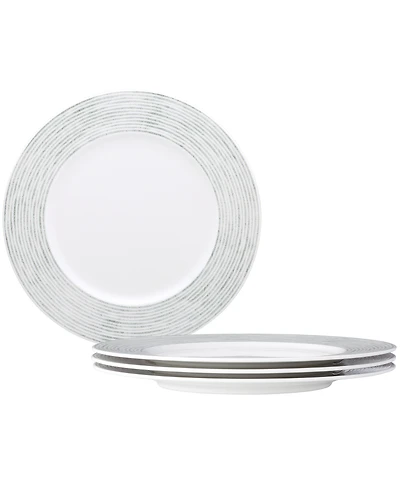 Noritake Hammock "Stripes" Rim Dinner Plates, Set of 4