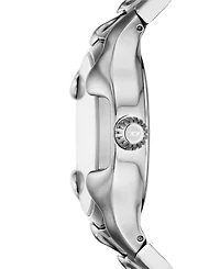 Diesel Men's Vert Quartz Three Hand Date Silver-Tone Stainless Steel Watch 44mm