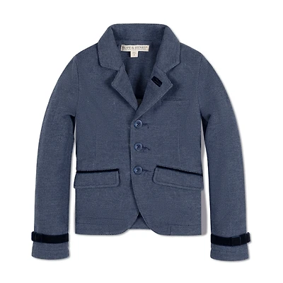 Hope & Henry Toddler Girls Dressy Knit Jacquard Riding Blazer