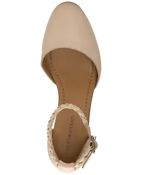 Lucky Brand Women's Kainda Braided Ankle-Strap Block-Heel Pumps