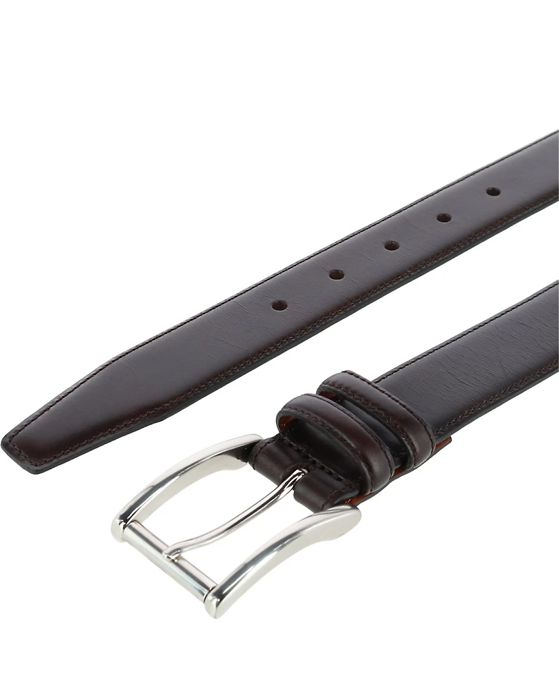 Trafalgar Men's Lorenzo 32mm Dropped Edge Leather Dress Belt