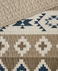 Woolrich Montana Printed Cotton Oversized 3 Piece Quilt Mini Set, King/California King