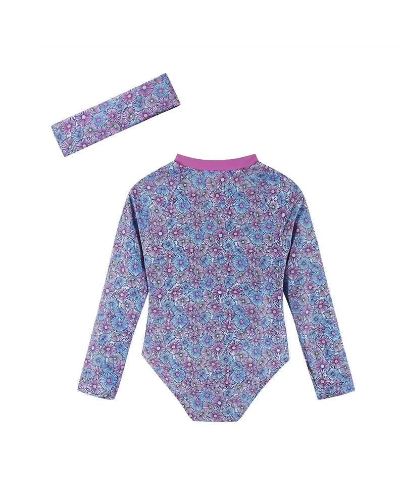 Toddler/Child Girls One Piece Rash guard Set