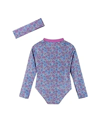 Toddler/Child Girls One Piece Rash guard Set
