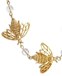 2028 Crystal Aurora Borealis Bee Necklace
