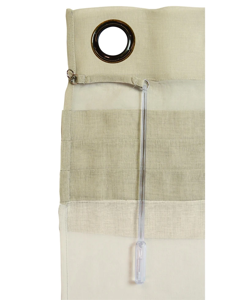 Ricardo Geneva Pleated Grommet Patio Curtain Panel w/Wand 104"W x 84"L