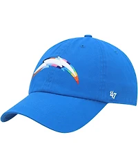 Men's '47 Brand Powder Blue Los Angeles Chargers Pride Clean Up Adjustable Hat