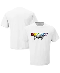 Men's Checkered Flag Sports White Nascar Racing T-shirt