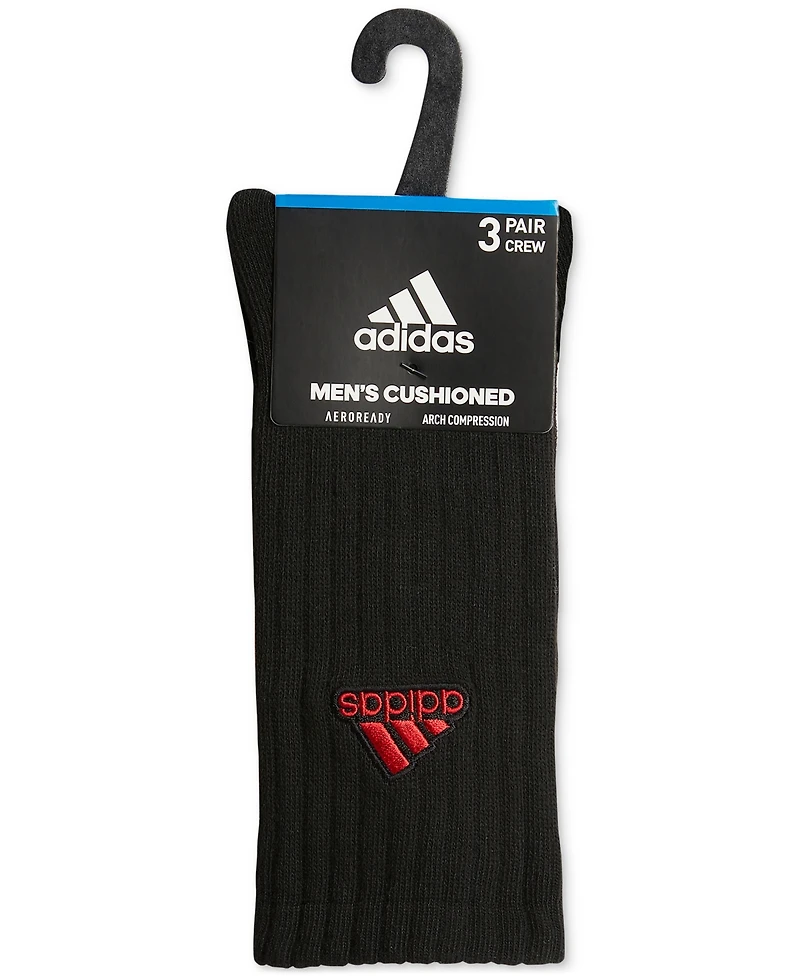adidas Men's 3-pk. Classic Cushioned Logo Crew Socks