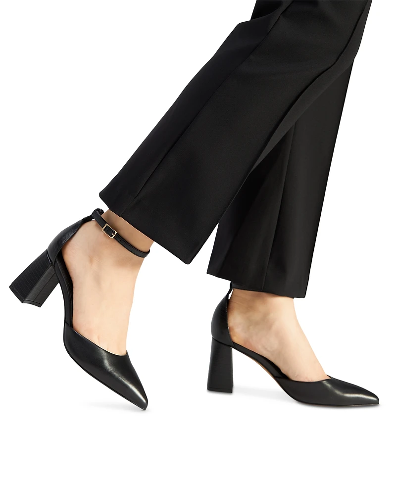 Aldo Women's Jan Pointed-Toe Ankle-Strap Block-Heel Pumps