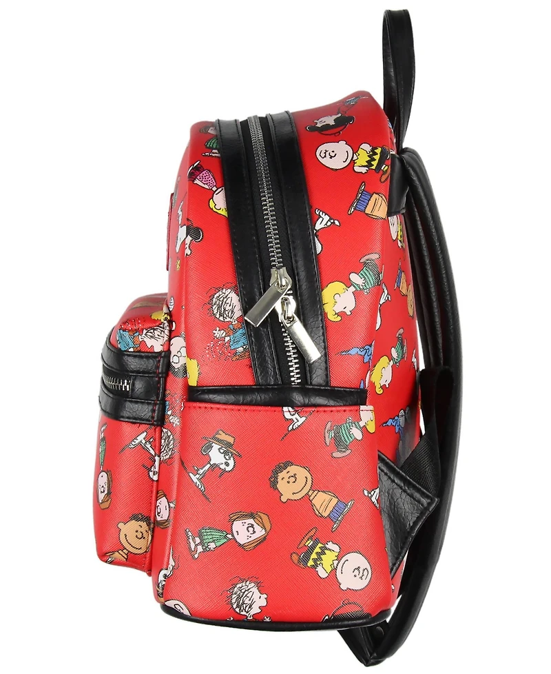 Peanuts Snoopy Charlie Brown Linus Lucy Sally Marcie Toss Print Mini Backpack
