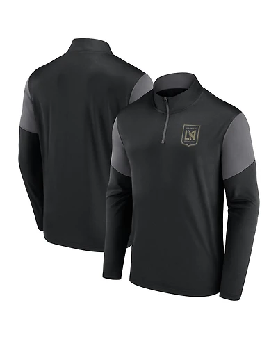 Men's Fanatics Black Lafc Logo Quarter-Zip Top