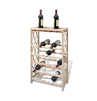 vidaXL Wine Rack for 25 Bottles Solid Fir Wood