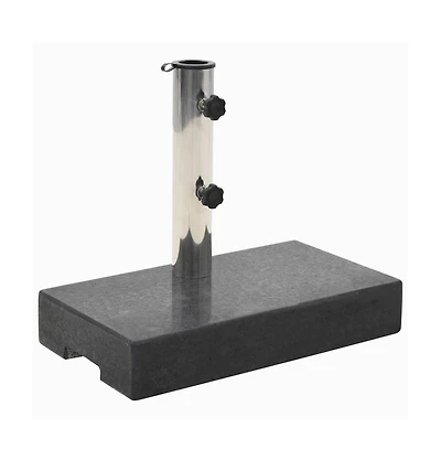 vidaXL Parasol Base Granite 55.1 lb Rectangular Black