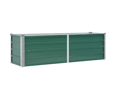 Garden Raised Bed Galvanized Steel 63"x15.7"x17.7" Green