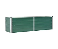 Garden Raised Bed Galvanized Steel 63"x15.7"x17.7" Green
