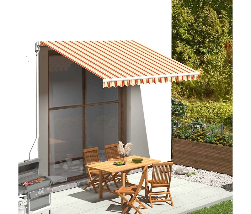 Replacement Fabric for Awning Yellow and Orange 11.5'x8.2'