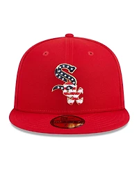 Men's New Era Red Chicago White Sox 2023 Fourth of July 59FIFTY Fitted Hat