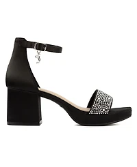 Juicy Couture Women's Nelly Rhinestone Two-Piece Platform Dress Sandals