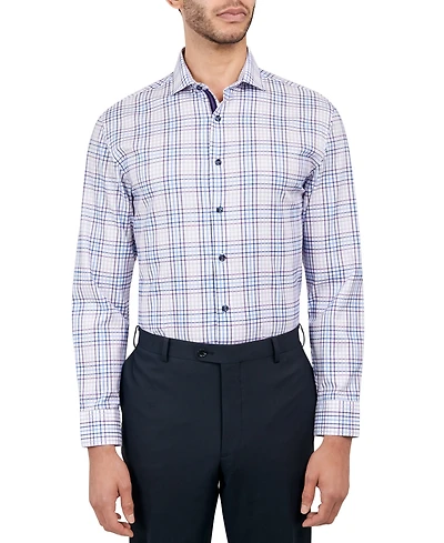 Michelsons of London Men's Dobby Check Dress Shirt