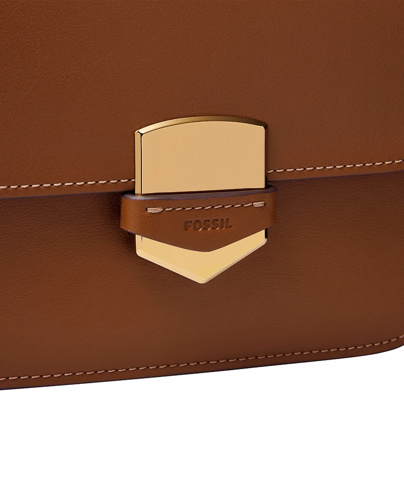 Fossil Lennox Leather Flap Crossbody Bag